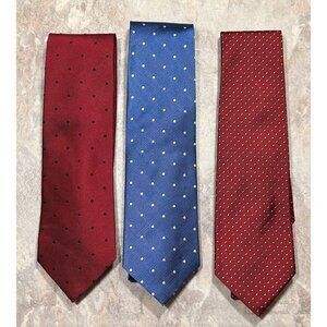 Set of 3 Lands' End Vintage Men's Silk Neckties - PreOwned